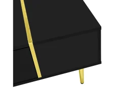 Mesa de centro moderna - 2 gavetas - MDF - Preto