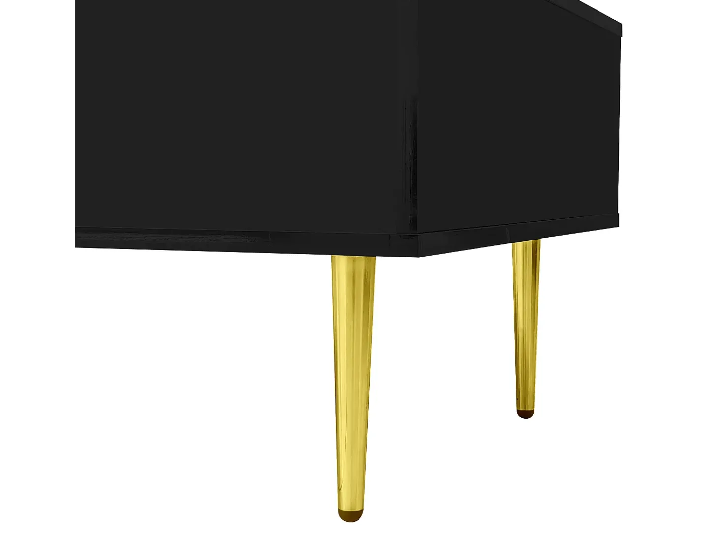 Mesa de centro moderna - 2 gavetas - MDF - Preto