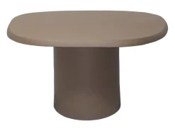Mesa de centro orgânica em metal cor taupe - ZINARA