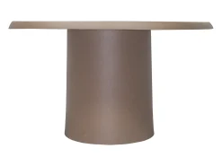 Mesa de centro orgânica em metal cor taupe - ZINARA