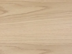 Mesa de centro oval em MDF de cor natural clara - ANTELADA