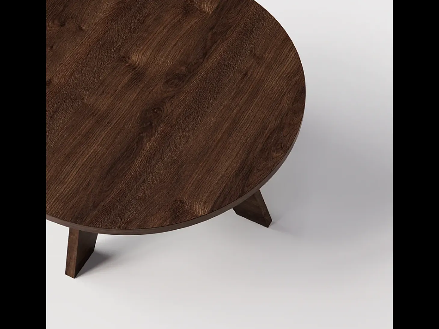 Mesa de centro redonda BELL Ø68 cm Carvalho Chocolate
