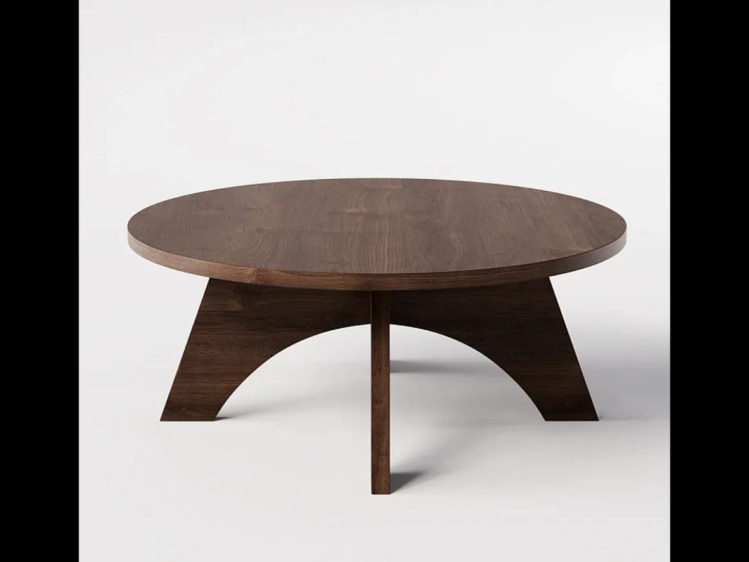 Mesa de centro redonda BELL Ø68 cm Carvalho Chocolate