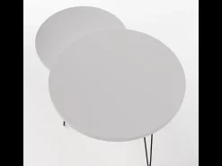 Mesa de centro redonda LAPP conjunto Ø50 + Ø68 cm Cinza