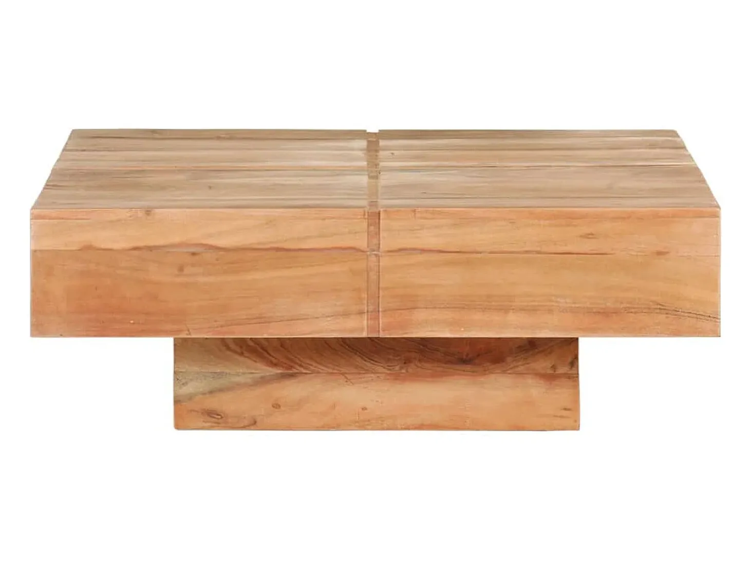 Mesa de centro 80x80x28 cm madeira de acácia maciça