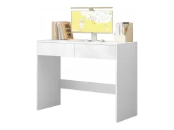 MESA DE COMPUTADOR BRANCA MODERNA COM 2 GAVETAS MESA DE MAQUIAGEM 100 CM