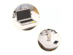 Mesa de computador para casa ou escritório com gavetas brancas mesa de 100 cm estilo loft escandinvano