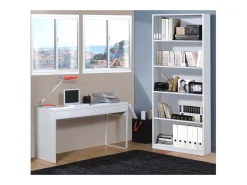Mesa de computador touch, branco mate artik, com 2 gavetas