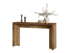 Mesa de console em estilo fazenda, mesa de 140 cm para sala com armazenamento para entrada.