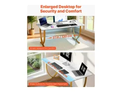 Mesa de Direção SucceBuy 160 x 80 cm, Grande Mesa para Computador Moderna, Mesa de Estudo em Aço Q195 e Placas de Partículas, Carga 158 kg, Branco