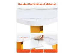 Mesa de Direção SucceBuy 160 x 80 cm, Grande Mesa para Computador Moderna, Mesa de Estudo em Aço Q195 e Placas de Partículas, Carga 158 kg, Branco