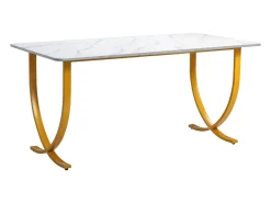 Mesa de Direção SucceBuy 160 x 80 cm, Grande Mesa para Computador Moderna, Mesa de Estudo em Aço Q195 e Placas de Partículas, Carga 158 kg, Branco