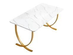 Mesa de Direção SucceBuy 160 x 80 cm, Grande Mesa para Computador Moderna, Mesa de Estudo em Aço Q195 e Placas de Partículas, Carga 158 kg, Branco
