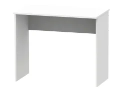 Mesa de escritório para estudo ou escritório, melamina branca fosca, 90 cm