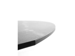 Mesa de extensão de folhas 120/160x90 com base em carvalho e tampo em cerâmica preta