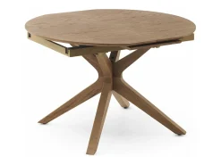 Mesa de folha extensível 120/160x90 pernas de carvalho com tampo de freixo