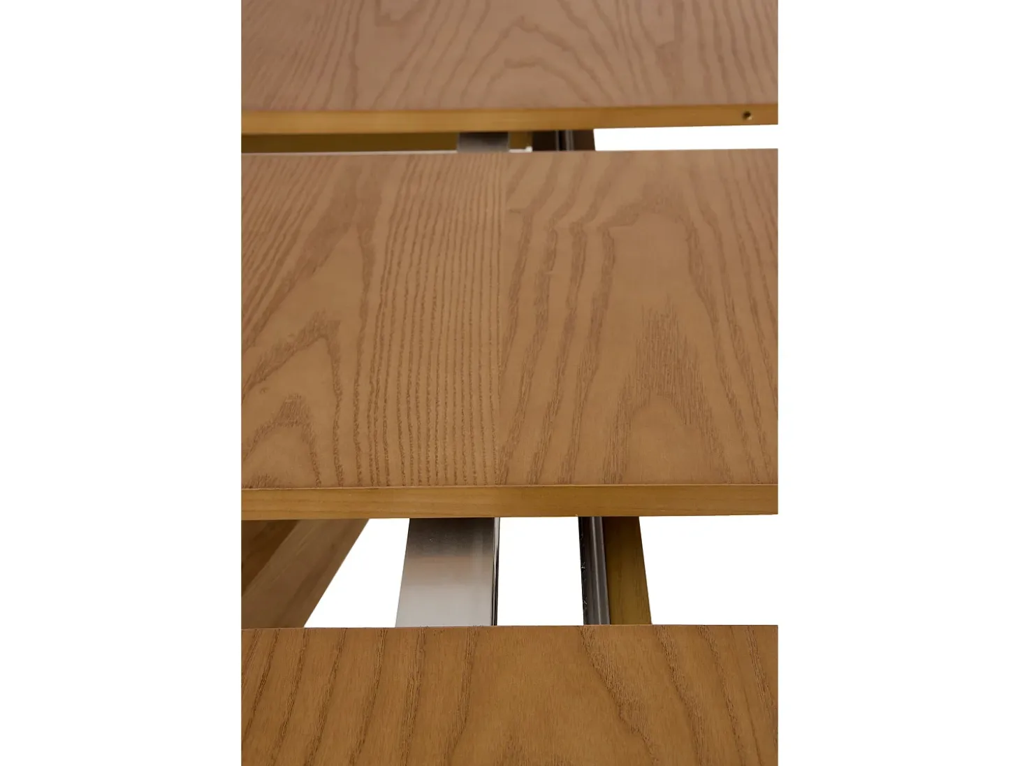 Mesa de folha extensível 120/160x90 pernas de carvalho com tampo de freixo