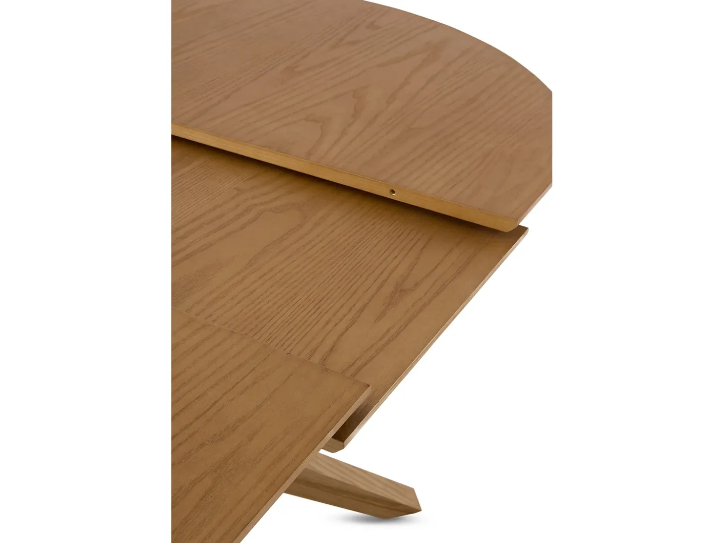 Mesa de folha extensível 120/160x90 pernas de carvalho com tampo de freixo