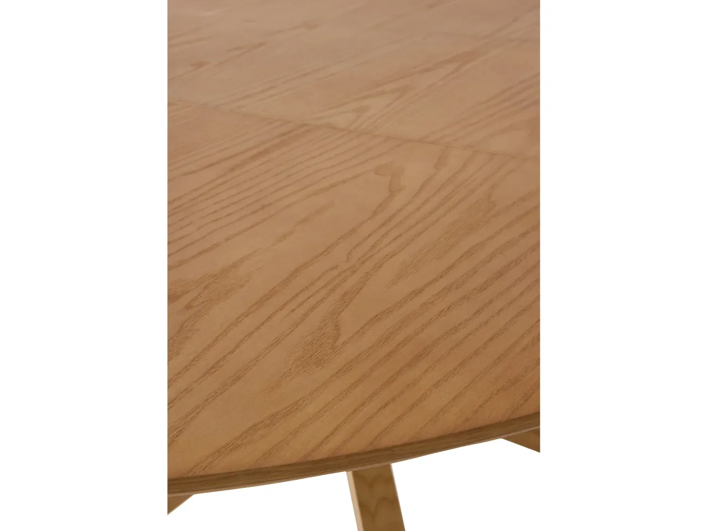 Mesa de folha extensível 120/160x90 pernas de carvalho com tampo de freixo