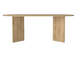 Mesa de jantar 8 lugares de cor natural clara - TOPANIA