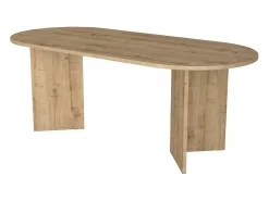 Mesa de jantar 8 lugares de cor natural clara - TOPANIA