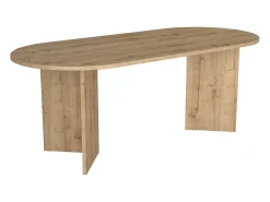 Mesa de jantar 8 lugares de cor natural clara - TOPANIA