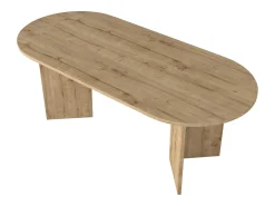 Mesa de jantar 8 lugares de cor natural clara - TOPANIA