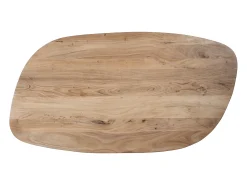 Mesa de jantar 8 lugares em madeira de acácia e metal cor natural e preto - LIVIANI