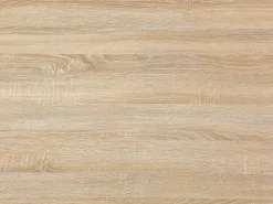 Mesa de jantar 6 lugares em MDF e aço natural claro e preto - KOMONI