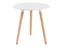 Mesa de jantar 2 lugares em MDF e faia branco - ROLENA