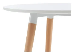Mesa de jantar 2 lugares em MDF e faia branco - ROLENA