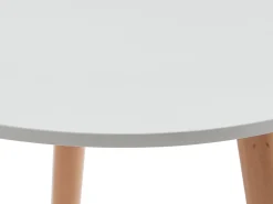 Mesa de jantar 2 lugares em MDF e faia branco - ROLENA