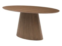 Mesa de jantar 6 lugares em MDF natural escuro - ANTELADA