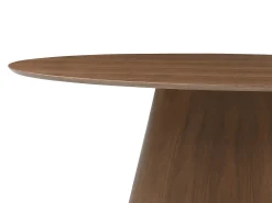 Mesa de jantar 6 lugares em MDF natural escuro - ANTELADA