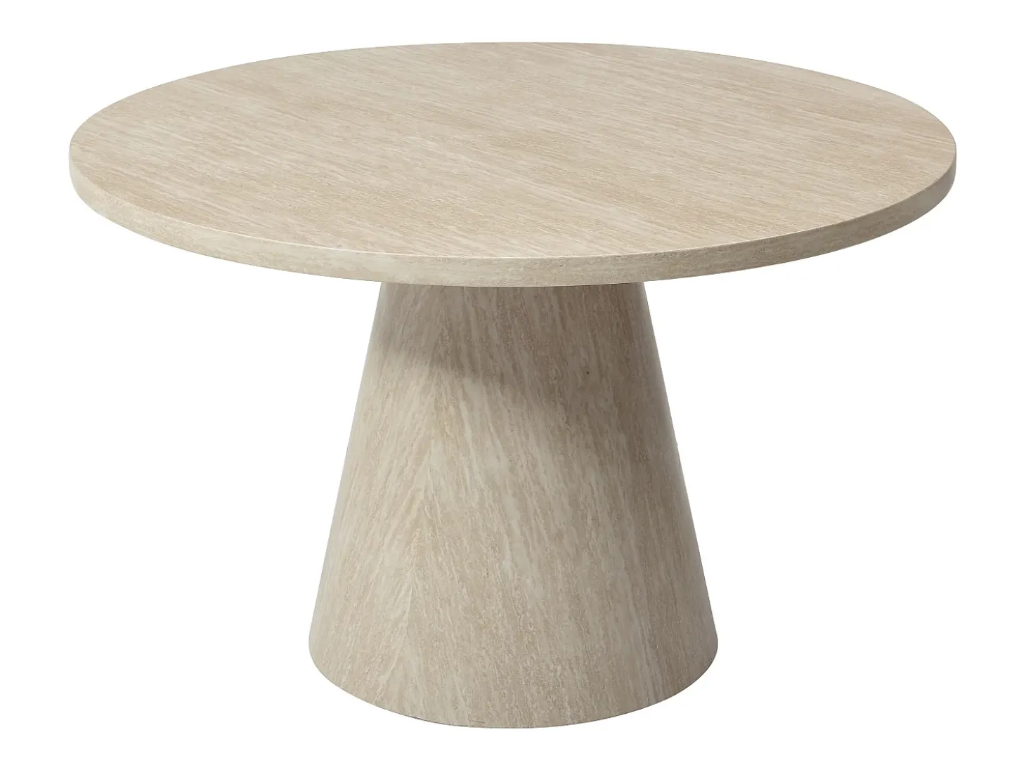 Mesa de jantar 4 lugares em MDF efeito travertino bege - LARIOZA de Pascal Morabito