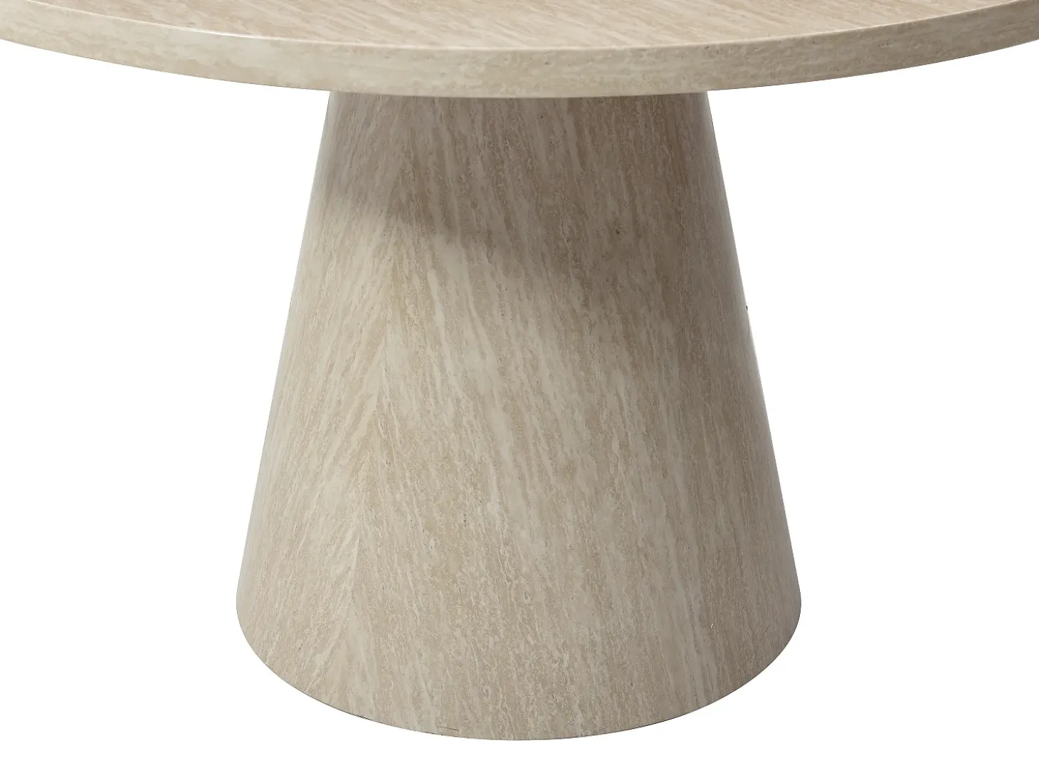Mesa de jantar 4 lugares em MDF efeito travertino bege - LARIOZA de Pascal Morabito