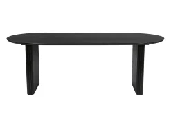 Mesa de jantar 8 lugares madeira de mangueira preto - BALIMELA