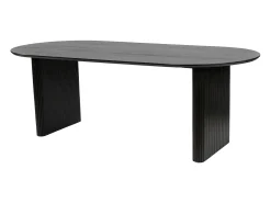Mesa de jantar 8 lugares madeira de mangueira preto - BALIMELA