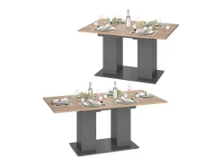 Mesa de jantar antracite 140x90x76 dix