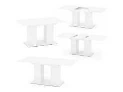 Mesa de jantar branco 140x90x76 dix
