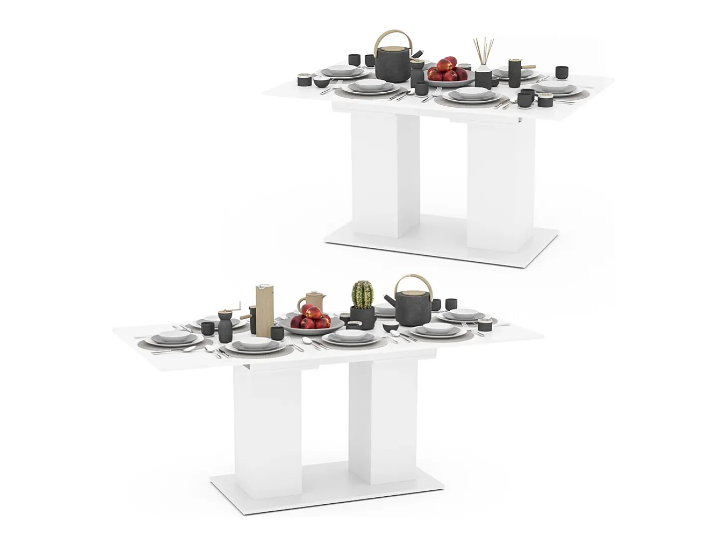 Mesa de jantar branco 140x90x76 dix