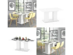 Mesa de jantar branco 140x90x76 dix