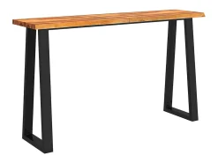 Mesa de jantar c/ bordas vivas 140x40x80 cm acácia maciça