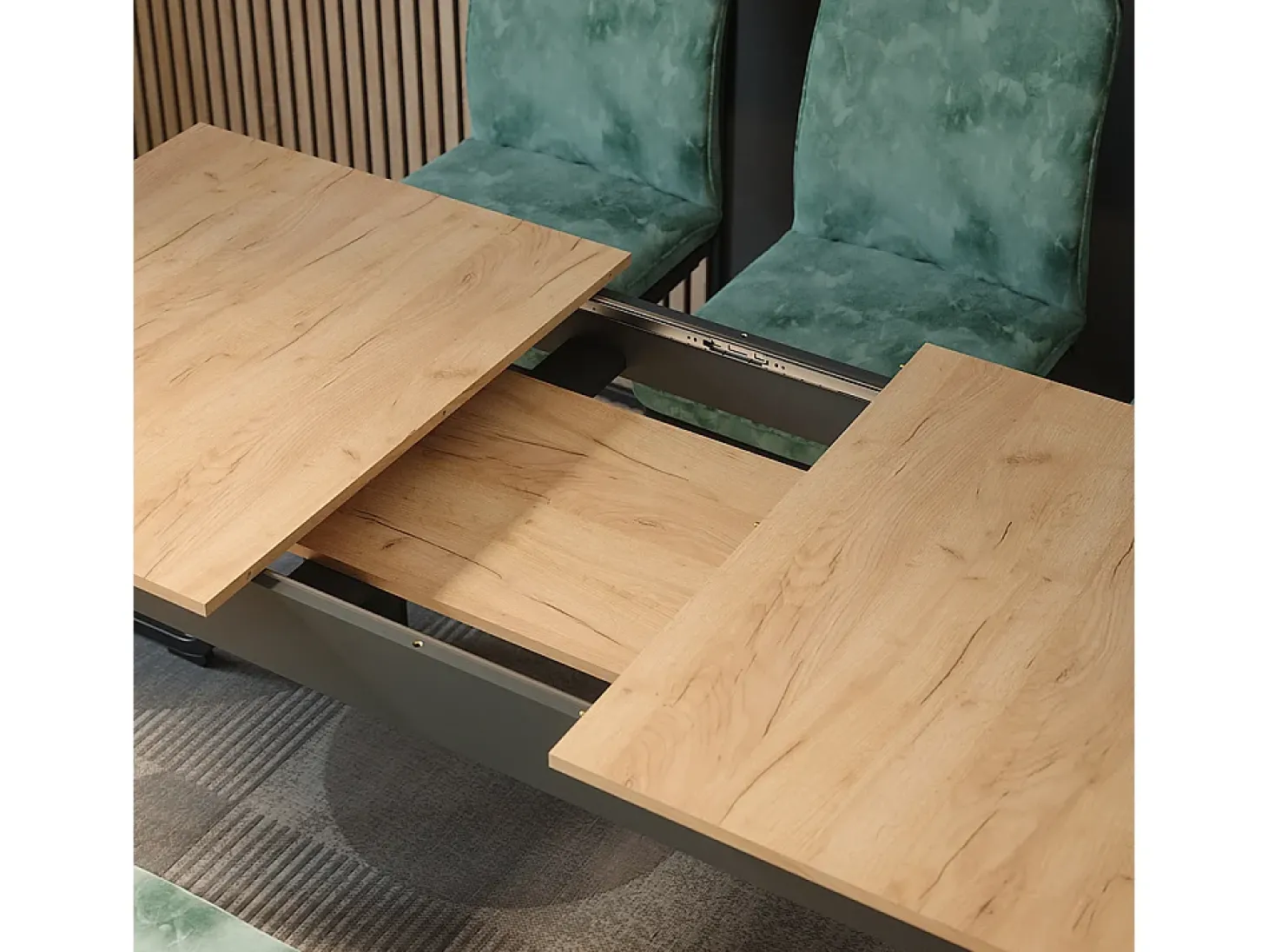 Mesa de jantar carvalho antracite/goldkraft 180x80x76 repose