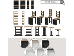 Mesa de jantar carvalho antracite/goldkraft 180x80x76 repose
