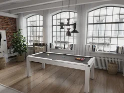 Mesa de jantar convertível em mesa de bilhar e de ping-pong - Branco - C180 cm - HENK