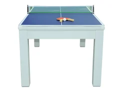 Mesa de jantar convertível em mesa de bilhar e de ping-pong - Branco - C180 cm - HENK
