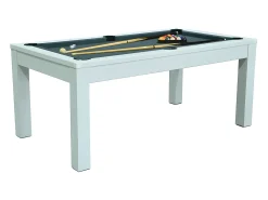 Mesa de jantar convertível em mesa de bilhar e de ping-pong - Branco - C180 cm - HENK