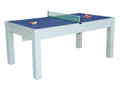 Mesa de jantar convertível em mesa de bilhar e de ping-pong - Branco - C180 cm - HENK