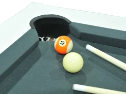Mesa de jantar convertível em mesa de bilhar e de ping-pong - Branco - C180 cm - HENK